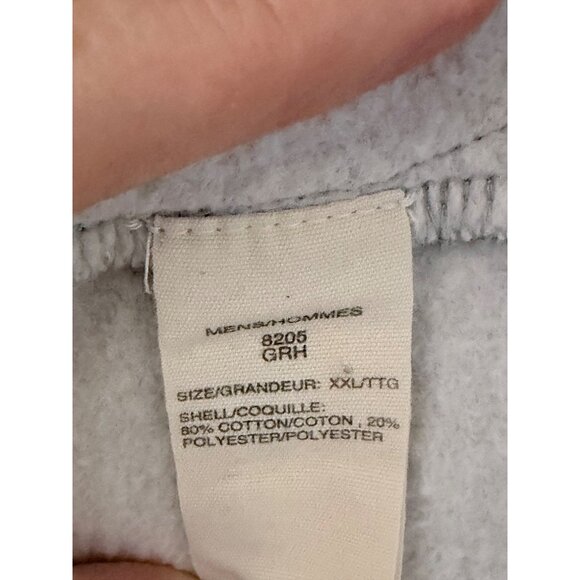 Woolrich Pullover 1/4 Zip Sweatshirt Mens XXL Grey Elbow Patches - Picture 4 of 14